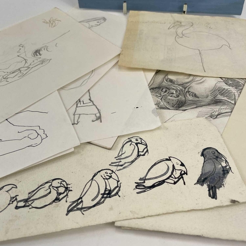 252 - Sven BERLIN (1911-1999) A folder of loose drawings titled '40s' 27 x 18cm