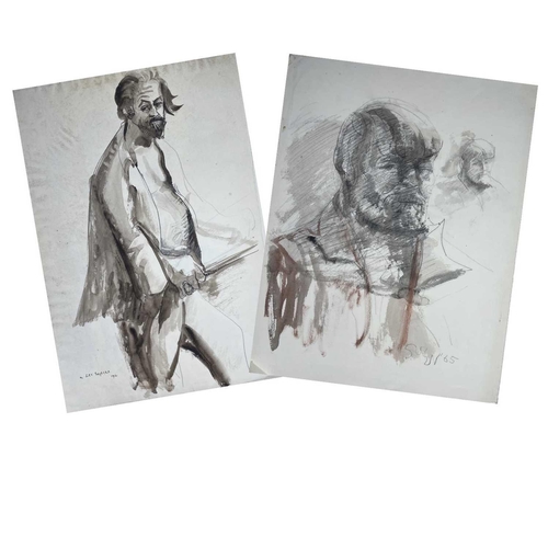 254 - Sven BERLIN (1911-1999) Two Self portraits Pen & ink one signed & dated '65 the other inscribed 'a l... 