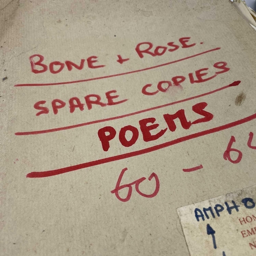 257 - Sven BERLIN (1911-1999) 'Bone & Rose Poems' A lot consisting of two folders of Berlin's earlier poet... 