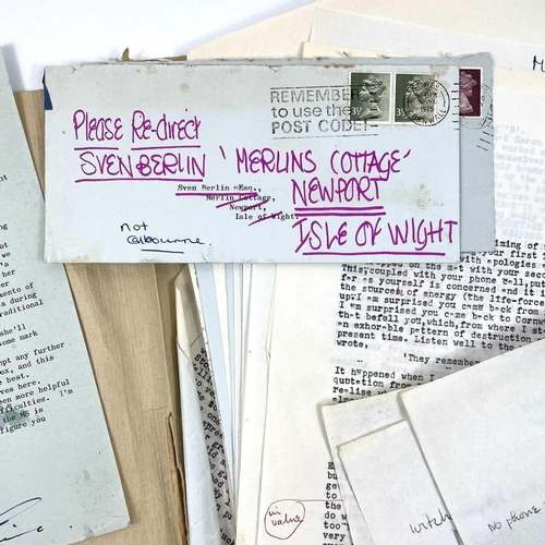 263 - Sven BERLIN (1911-1999) A folder of correspondence between Berlin and Eric Quayle, dated between 197... 