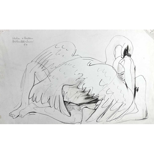 269 - Sven BERLIN (1911-1999) Four drawings relating to Berlin's sculpture 'Leda & The Swan'. Ink on paper... 