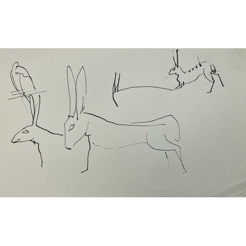 27 - Sven BERLIN (1911-1999) A collection of loose drawings of animals and people. Some of which are sign... 