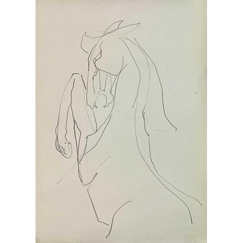 27 - Sven BERLIN (1911-1999) A collection of loose drawings of animals and people. Some of which are sign... 