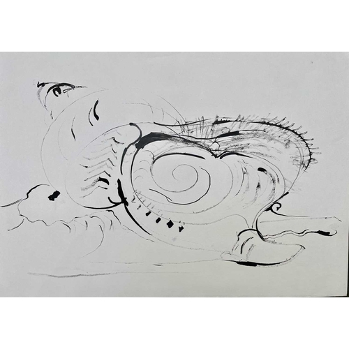 299 - Sven BERLIN (1911-1999) Spiral & shell studies 10 works Pen & ink and one monotype signed and dated ... 