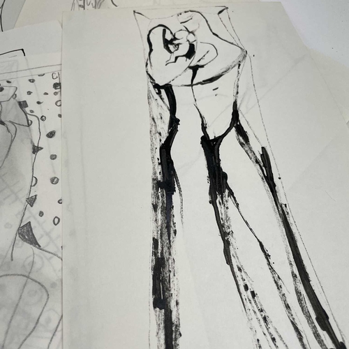 336 - Sven BERLIN (1911-1999) Sculpture studies circa 1986/87/93 10 x works Pen & ink, pencil 33x20cm