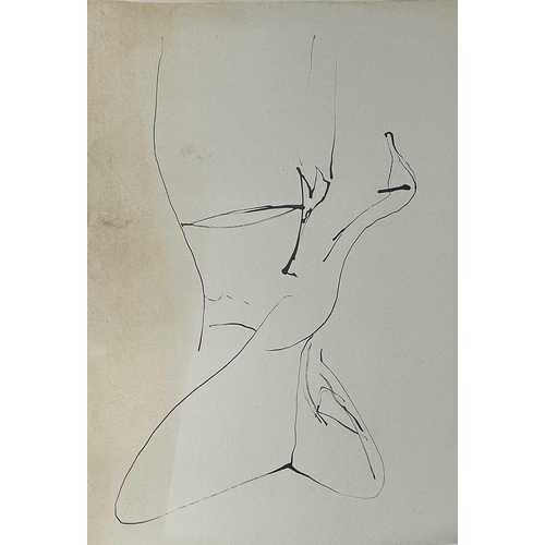 340 - Sven BERLIN (1911-1999) A selection of loose line drawings Ink and charcoal on paper Largest drawing... 