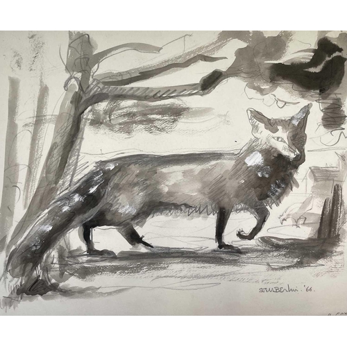 37 - Sven BERLIN (1911-1999) Twelve pencil and wash illustrations for 'Animals in Splendour and Decline' ... 