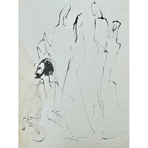 371 - Sven BERLIN (1911-1999) A large selection of loose drawings Ink and charcoal on paper Largest drawin... 