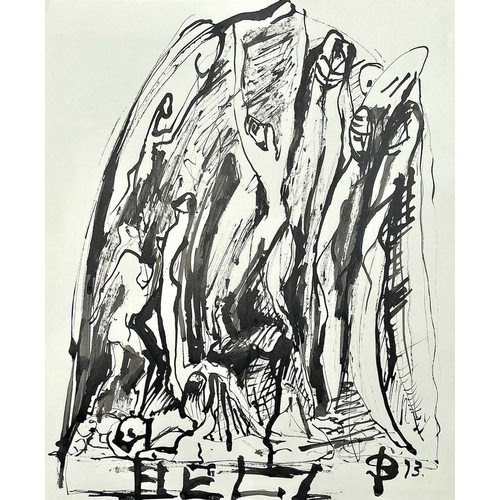 371 - Sven BERLIN (1911-1999) A large selection of loose drawings Ink and charcoal on paper Largest drawin... 