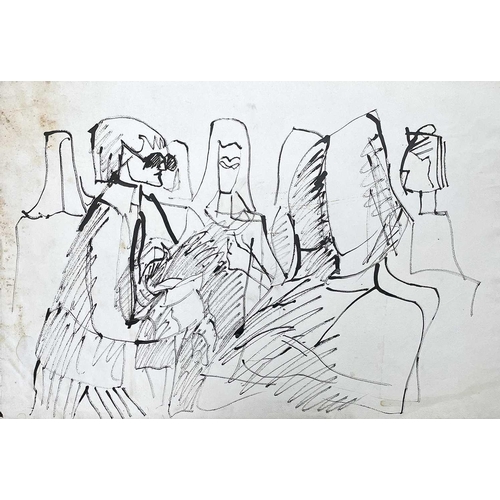 371 - Sven BERLIN (1911-1999) A large selection of loose drawings Ink and charcoal on paper Largest drawin... 