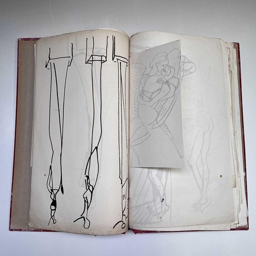 377 - Sven BERLIN (1911-1999) Mangwa Volume No.14 A portfolio of loosely bound drawings Size of portfolio ... 