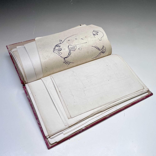 377 - Sven BERLIN (1911-1999) Mangwa Volume No.14 A portfolio of loosely bound drawings Size of portfolio ... 