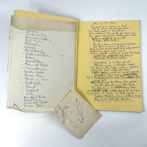 388 - Sven BERLIN (1911-1999) A selection of three handwritten poetry books. The selection includes, 'Beau... 