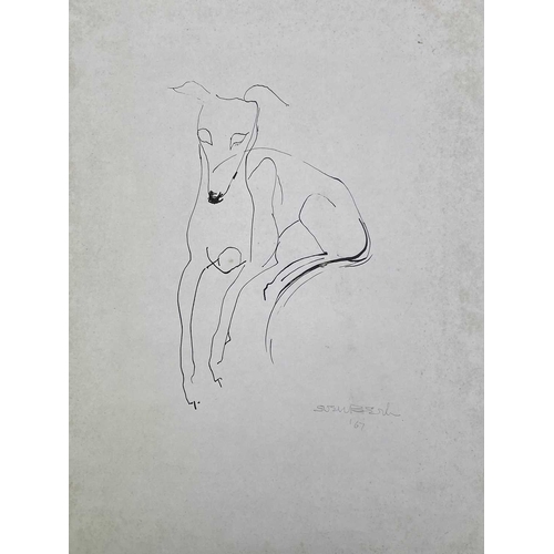 39 - Sven BERLIN (1911-1999) Various Greyhound studies on paper One signed and dated '67 Sven owned many ... 