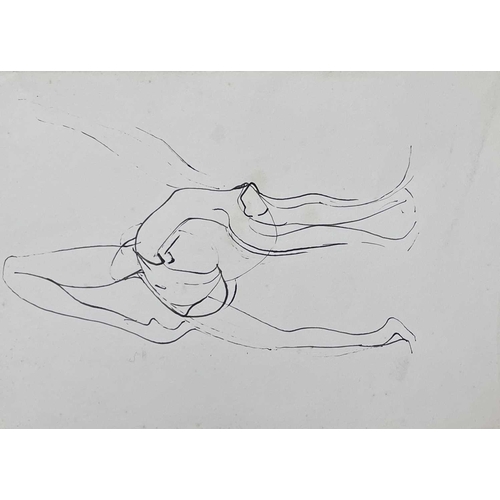 390 - Sven BERLIN (1911-1999) Untitled (Dancers) Ink on paper 49x29cm