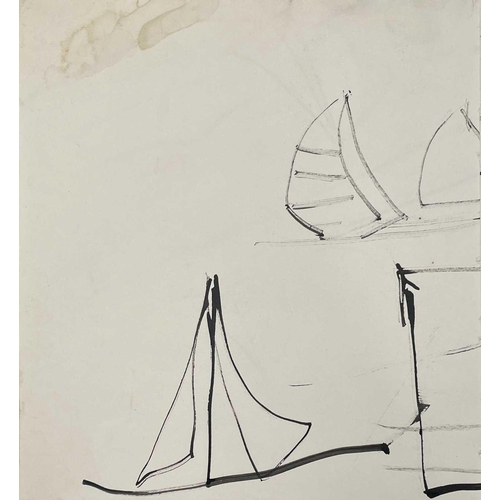 398 - Sven BERLIN (1911-1999) A selection of drawings relating to Berlin's time on The Isle of Wight. Mixe... 