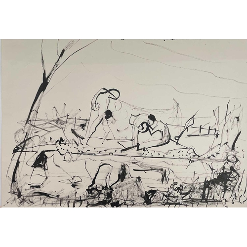 398 - Sven BERLIN (1911-1999) A selection of drawings relating to Berlin's time on The Isle of Wight. Mixe... 