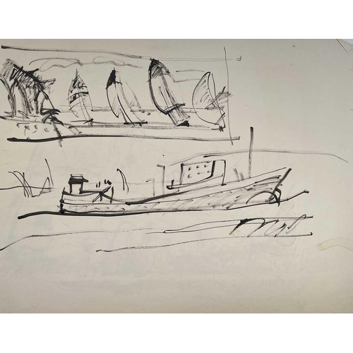 398 - Sven BERLIN (1911-1999) A selection of drawings relating to Berlin's time on The Isle of Wight. Mixe... 