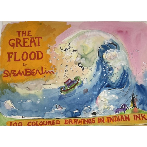 4 - Sven BERLIN (1911-1999) Twelve watercolour and ink illustrations from 'The Great Flood', including t... 