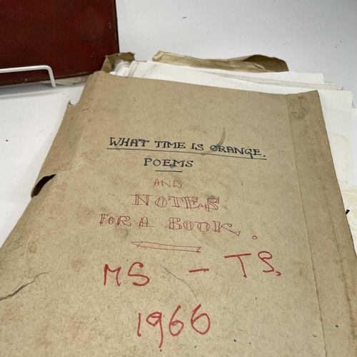 422 - Sven BERLIN (1911-1999) 'What Time is Orange' A lot consisting of the original manuscript and two ty... 