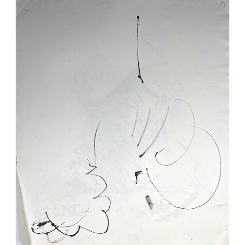 436 - Sven BERLIN (1911-1999) Self portrait Pen & ink Signed & inscribed 'Dec 70' 58x50cm