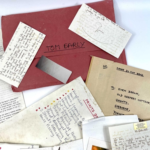 453 - Sven BERLIN (1911-1999) 'Tom Early'. A folder containing a typescript titled 'A Tribute To Tom Early... 