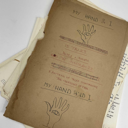 461 - Sven BERLIN (1911-1999) 'My Hands And I' Loose conceptual texts concerning the subjects of art and s... 