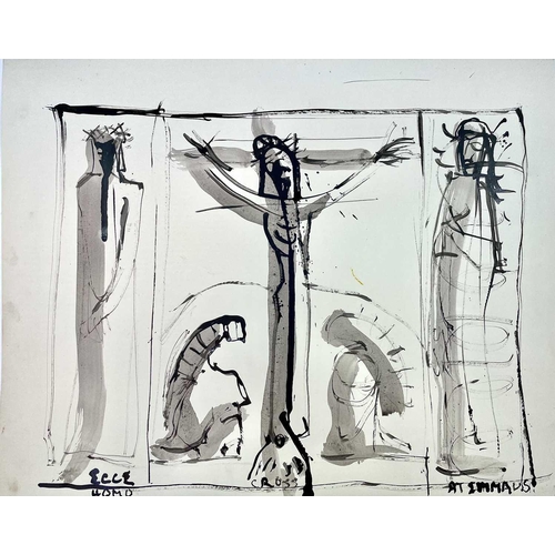 49 - Sven BERLIN (1911-1999) A collection of four drawings. Ink and wash Two are inscribed 79x57cm and 40... 