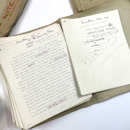 5 - Sven BERLIN (1911-1999) 'Pride of the Peacock: The Evolution of an Artist' A collection of typed man... 