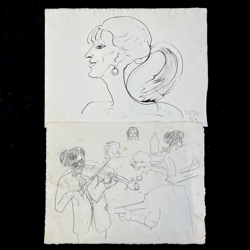 51 - Sven BERLIN (1911-1999) Early drawings, multiple subjects Pencil, pen & ink, watercolour 23 works, c... 