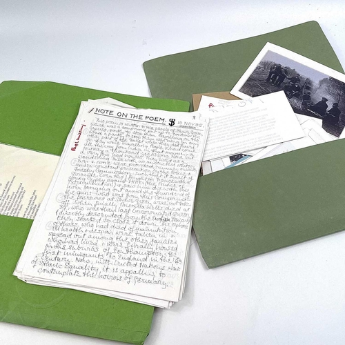 52 - Sven BERLIN (1911-1999) 'Shave Green' A lot comprises two folders relating to Berlin's time spent wi... 