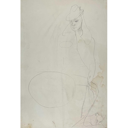 59 - Sven BERLIN (1911-1999) A selection of sketches of Julia Ink and charcoal on paper Signed and dated ... 