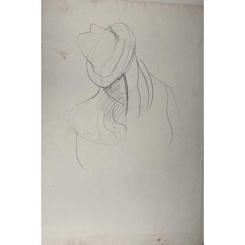 59 - Sven BERLIN (1911-1999) A selection of sketches of Julia Ink and charcoal on paper Signed and dated ... 