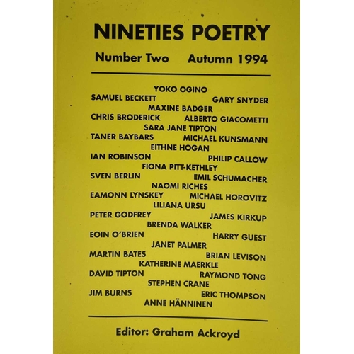 64 - Two books featuring Berlin's poetry. One titled, 'Nineties Poetry. Number Two. Autumn 1994', and ano... 