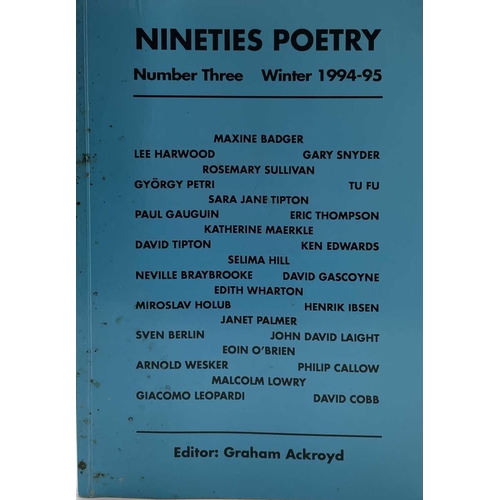 64 - Two books featuring Berlin's poetry. One titled, 'Nineties Poetry. Number Two. Autumn 1994', and ano... 