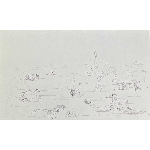 70 - Sven BERLIN (1911-1999) 'FLOOD drawings for reference' Various drawings in pencil, pen & ink Referen... 