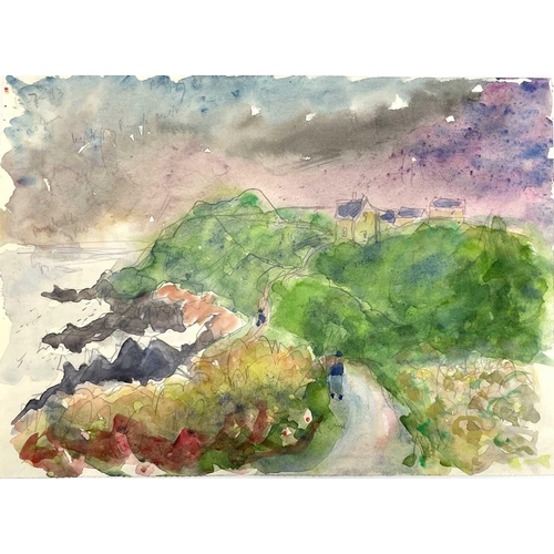 75 - Adrian RYAN (1920-1998) Devon Scene Watercolour Inscribed and dated '93 20 x 28cm The piece displays... 