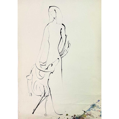 78 - Sven BERLIN (1911-1999) A selection of animal drawings Ink and charcoal on paper Signed The largest ... 