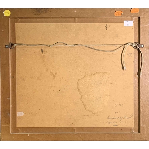 156 - Gary LONG (1945) Godrevy Beach Oil on board Signed 15 x 20cm