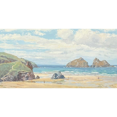 168 - Nancy BAILEY (1913-2012) Holywell Bay Oil on board Signed 40x75cm