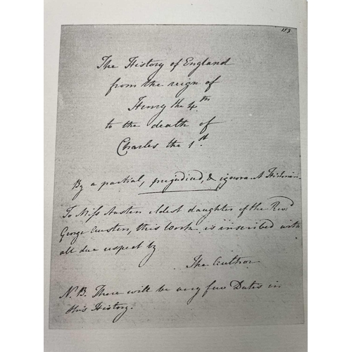 1 - JANE AUSTIN. 'Love and Friendship and Other Early Works Now First Printed from the Original Ms. by J... 