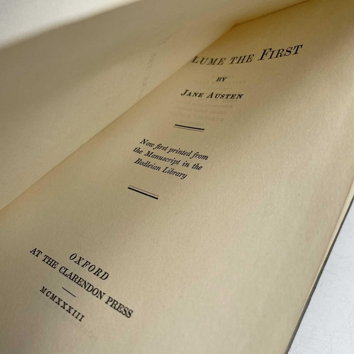 1 - JANE AUSTIN. 'Love and Friendship and Other Early Works Now First Printed from the Original Ms. by J... 