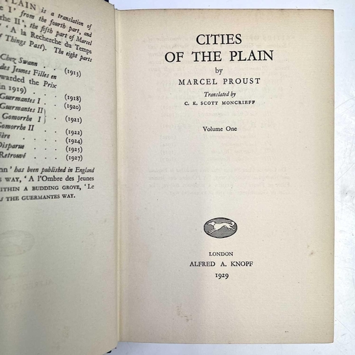 1006 - MARCEL PROUST. 'The Guermantes Way,' C.K. Scott Moncrieff, two vols, first English edition, original... 