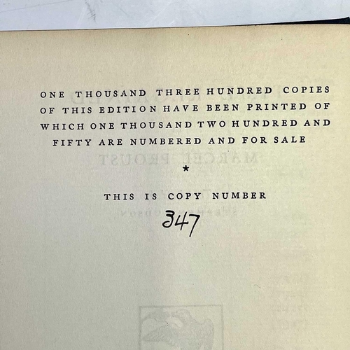 1006 - MARCEL PROUST. 'The Guermantes Way,' C.K. Scott Moncrieff, two vols, first English edition, original... 