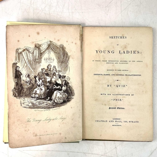 12 - CHARLES DICKENS. 'Sketches of Young Ladies,' fifth edition, original pictorial card boards, engraved... 