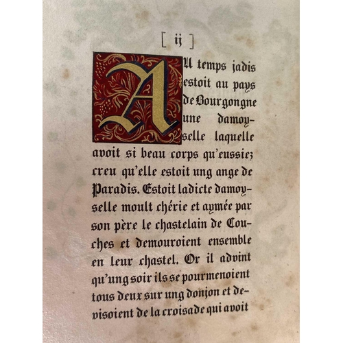 18 - BINDING. 'Chroniques Francoises, Paris, n.d., bound in embossed velvet.