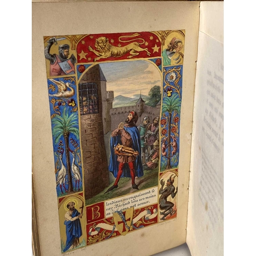 18 - BINDING. 'Chroniques Francoises, Paris, n.d., bound in embossed velvet.