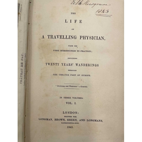 24 - Sir GEORGE WILLIAM LEFEVRE. 'Life of a Travelling Physician,' three vols, cloth (fine copy), colour ... 