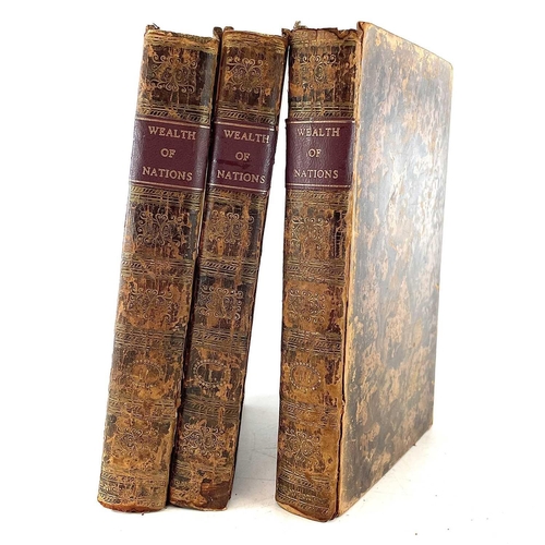 28 - ADAM SMITH. 'An Inquiry into the Nature and Causes of the Wealth of Nations,' three vols, full conte... 