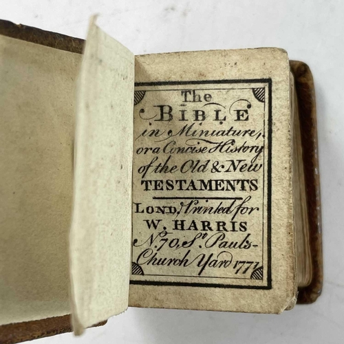 29 - MINIATURES. A collection of, including a 'thumb' bible, Printed for William Harris, 1771. (16)